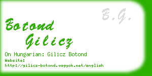 botond gilicz business card